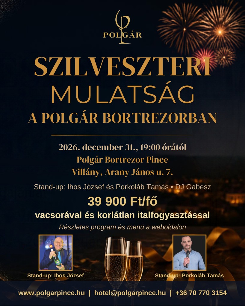 New Year’s Eve party 2026 – Polgár Bortrezor